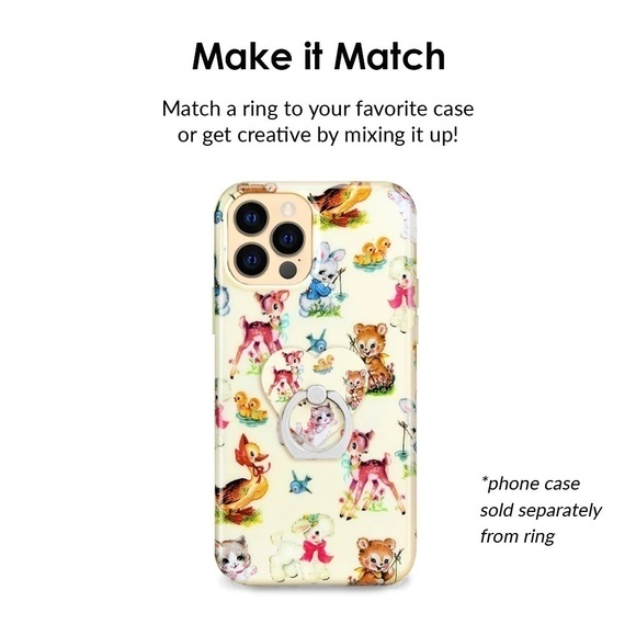 Velvet Caviar Baby Animals iPhone Case for iphone XR and grip ring - Picture 8 of 11